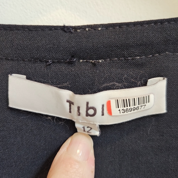 Tibi Women’s Sana Check Asymmetrical Colorblock Dress Size 12 Fall - Picture 5 of 5